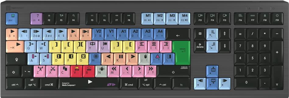 Logickeyboard LKB-MCOM4-A2M-UK Tastatur USB QWERTY Englisch Schwarz (LKB-MCOM4-A2M-UK) von LogicKeyboard