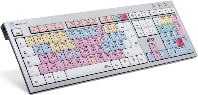 Logickeyboard LKB-PT-AJPU-FR. Tastatur Formfaktor: Full-size (100%). Tastatur-Stil: Gerade. �bertragungstechnik: Verkabelt, Ger�teschnittstelle: USB, Tastaturaufbau: AZERTY. Kabell�nge: 1,5 m. USB-Hub, Empfohlene Nutzung: B�ro. Produktfarbe: Mehrfarbig (LKB-PT-AJPU-FR) von LogicKeyboard