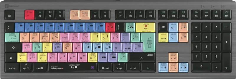 Logickeyboard Adobe Premiere Pro CC Astra 2 DE (Mac) Tastatur von Logickeyboard