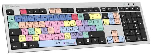 Logickeyboard Adobe Premiere Pro CC Kabelgebunden Tastatur Deutsch, QWERTZ Grau Multimediatasten, US von Logickeyboard