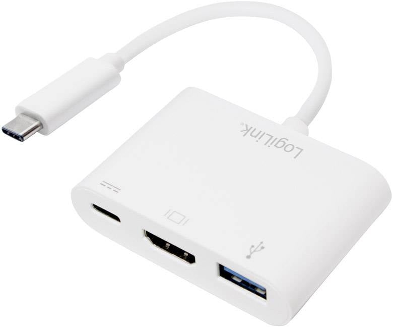 LogiLink Adapter USB3.2 Gen1 Typ-C > HDMI+USB-A+USB-C 60W PD von Logilink