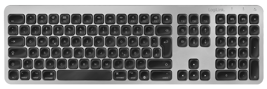 LogiLink Bluetooth Multi-Device Tastatur, silber von Logilink