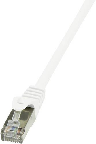 LogiLink CP2071S RJ45 Netzwerkkabel, Patchkabel CAT 6 F/UTP 5.00m Weiß mit Rastnasenschutz 1St. von Logilink