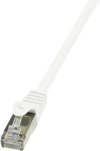 LogiLink CP2091S RJ45 Netzwerkkabel, Patchkabel CAT 6 F/UTP 10.00m Weiß mit Rastnasenschutz 1St. von Logilink