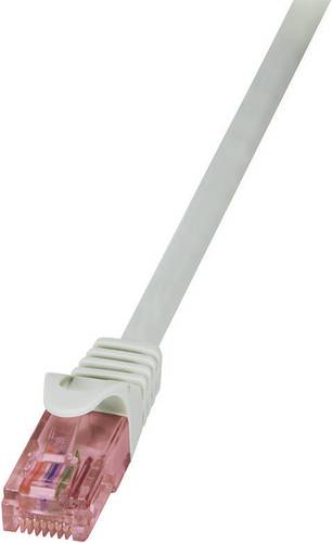 LogiLink CQ2092U RJ45 Netzwerkkabel, Patchkabel CAT 6 U/UTP 10.00m Grau Flammwidrig, mit Rastnasensc von Logilink