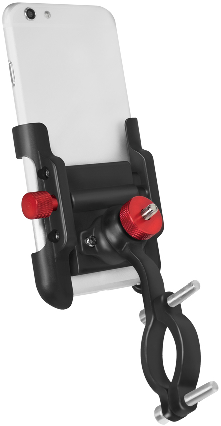 LogiLink Fahrrad-Smartphonehalterung, gerade, schwarz/rot von Logilink