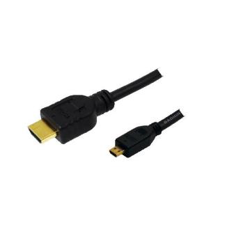 Logilink HDMI-Kabel Ethernet A -> micro D St/St  2.00m bk von Logilink