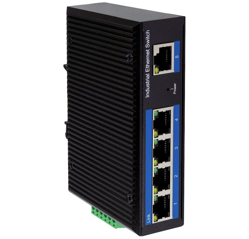 LogiLink LogiLink NS202 Industrial Ethernet Switch 5 Port 10 / 100 / 1000 MBit Netzwerk-Switch von Logilink