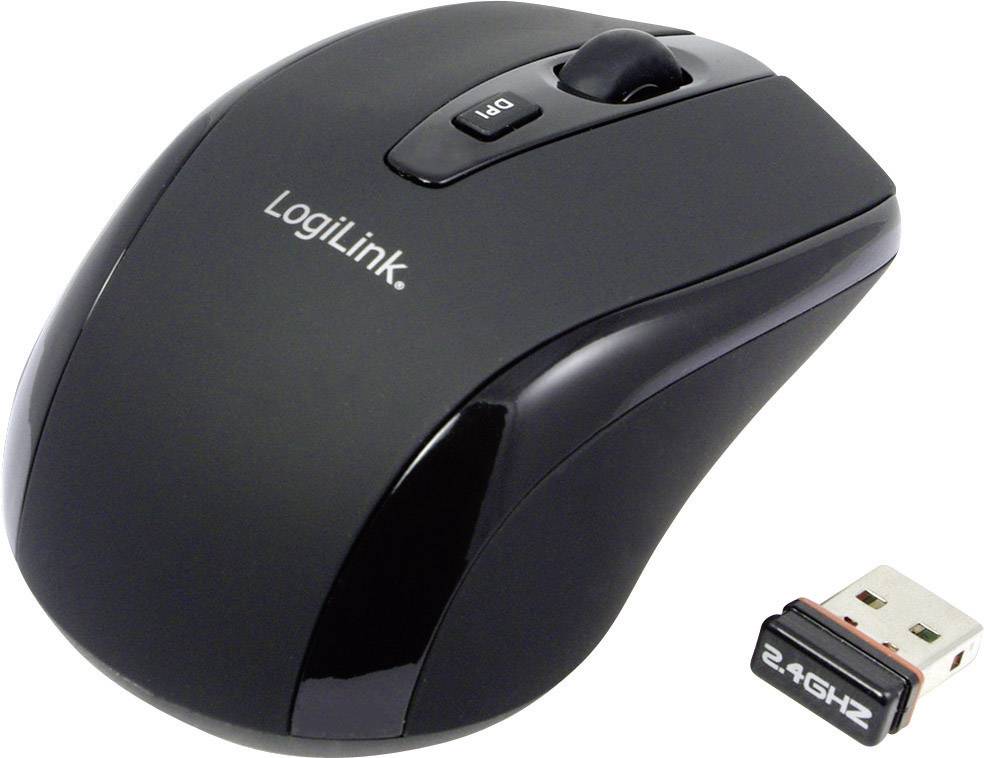 LogiLink Maus mini Funk 2.4 GHz 800dpi optisch scroll black von Logilink