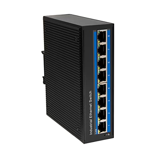 LogiLink NS203 - Industrieller Gigabit Ethernet Switch, 8-Port 10/100/1000 Mbps von Logilink