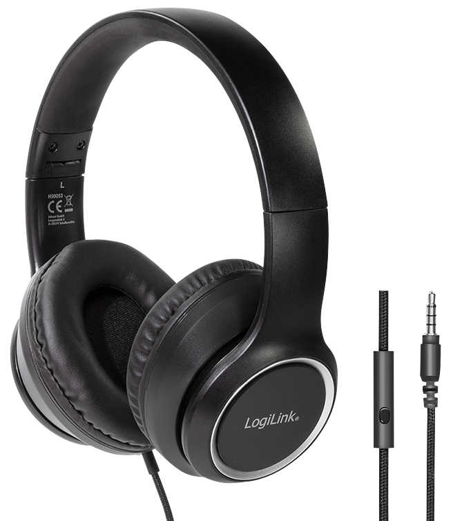 LogiLink Stereo Headset High Quality, mit Mikrofon, schwarz von Logilink