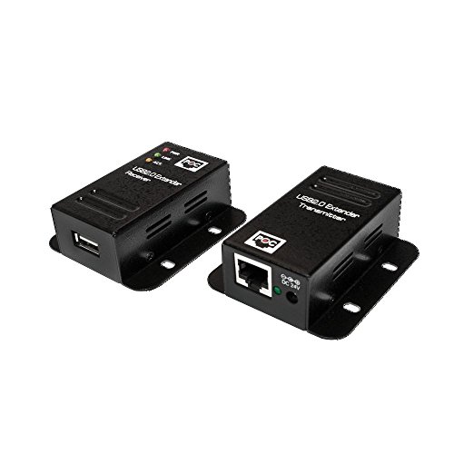 LogiLink UA0267 USB 2.0 Cat.5 Extender bis 50m mit 1 Port Hub, PoE schwarz von Logilink