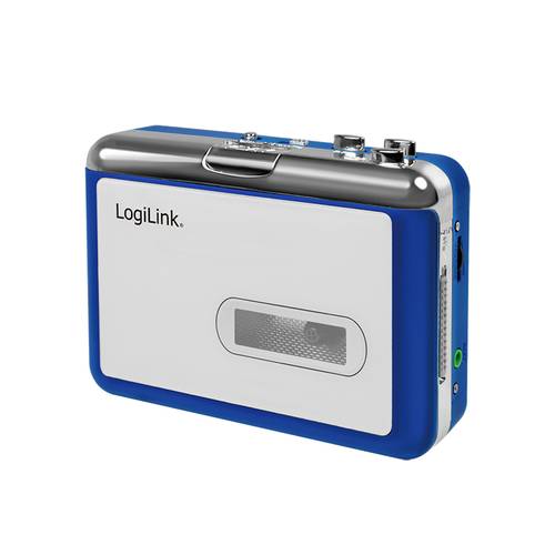LogiLink UA0393 Tragbarer Kassettenspieler Blue, Silber von Logilink