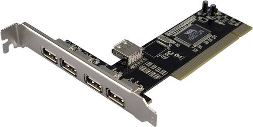 LogiLink USB 2.0 4 + 1 Port PCI 4+1 Port USB 2.0-Controllerkarte USB-A PCI von Logilink