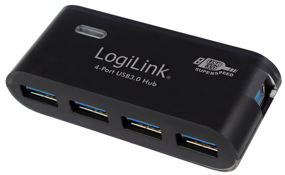 LogiLink USB 3.0 Hub Super Speed mit Netzteil, 4 Port von Logilink