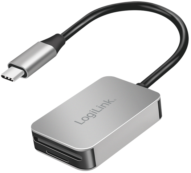 LogiLink USB-C 3.2 Gen 1 Dual-Kartenleser, aus Aluminium von Logilink