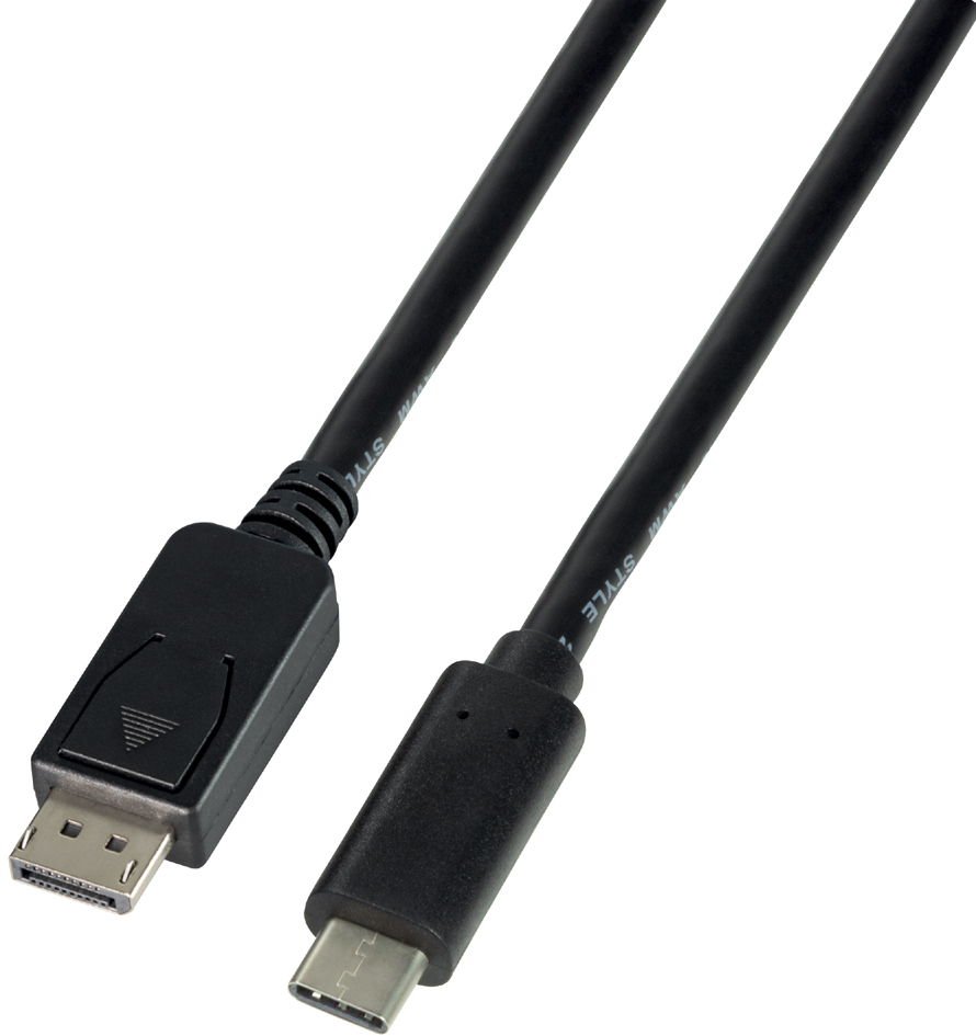 LogiLink USB-C - DisplayPort Anschlusskabel, 1,8 m, schwarz von Logilink