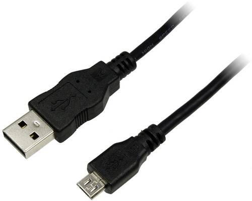 LogiLink USB-Kabel USB 2.0 USB-A Stecker, USB-Micro-B Stecker 5.00m Schwarz von Logilink