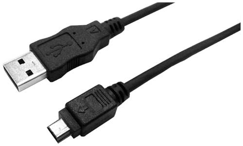 LogiLink USB-Kabel USB 2.0 USB-A Stecker, USB-Mini-B Stecker 3.00m Schwarz von Logilink