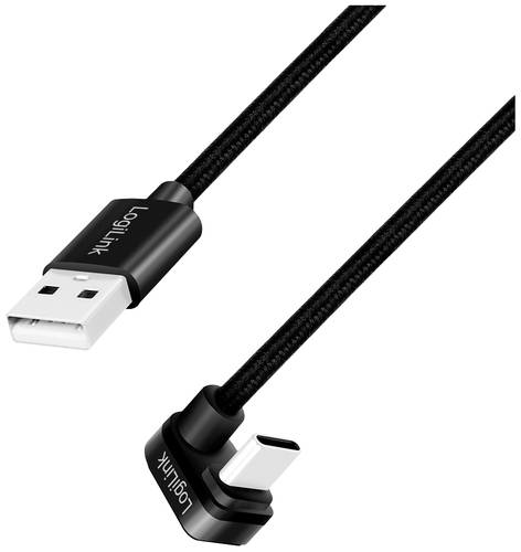LogiLink USB-Kabel USB 2.0 USB-C® Stecker, USB-A Stecker 1.00m Schwarz CU0192 von Logilink