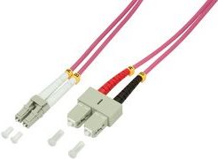 Logilink - Patch-Kabel - LC Multi-Mode (M) bis SC multi-mode (M) - 7.5 m - Glasfaser - 50/125 Mikrometer - OM4 - halogenfrei - Erikaviolett (FP4LS07) von Logilink