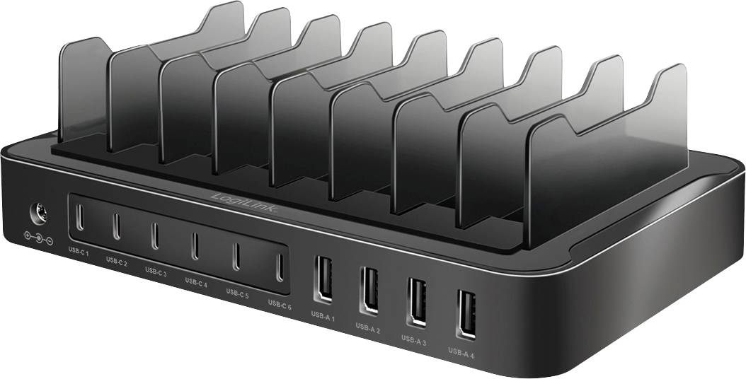 Logilink USB-C-Ladestation 4xUSB-A & 6xUSB-C, PD&QC 3.0 120w von Logilink