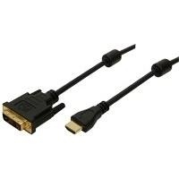 Logilink - Videokabel - HDMI / DVI - 30 AWG - HDMI, 19-polig (M) - DVI-D (M) - 2 m - Doppelisolierung - Schwarz (CH0004) von Logilink