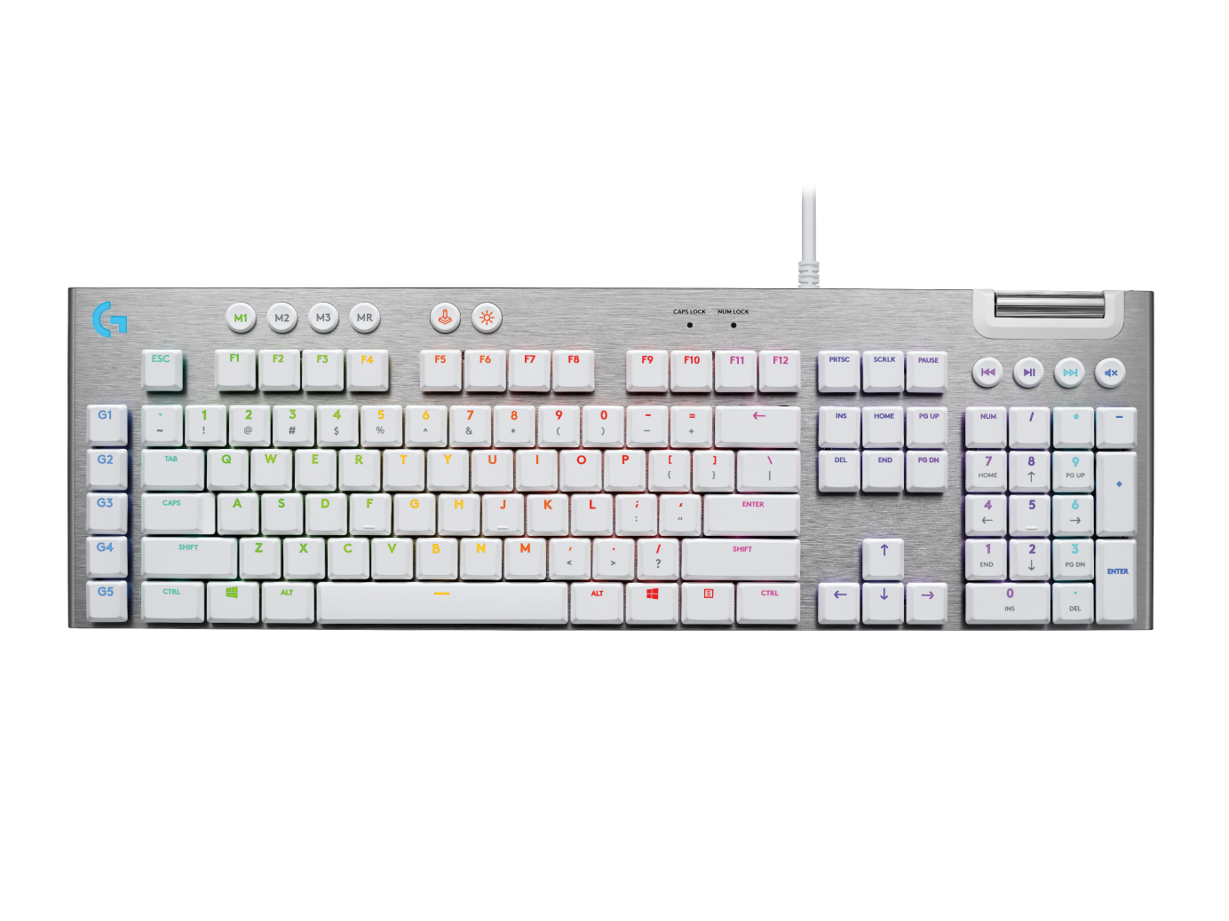G815 Mechanische RGB-Gaming-Tastatur mit LIGHTSYNC - Weiß UK English (QWERTY) Tactile von Logitech G