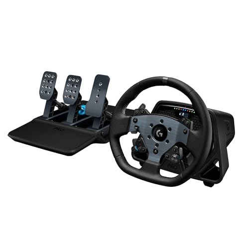 Logitech PRO Racing Wheel + PRO Racing Pedals für PS5, PS4 & PC – PRO Lenkrad & Pedals Bundle mit 11 Nm Direktantrieb, ultrarealistischem Feedback und Premium-Finish - Schwarz von Logitech G