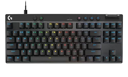 Logitech G PRO X TKL GALVATRON Gaming-Tastatur, ultramobiles Design ohne Ziffernblock, LIGHTSYNC RGB, PBT-Tastenkappen, QWERTY - Schwarz von Logitech G