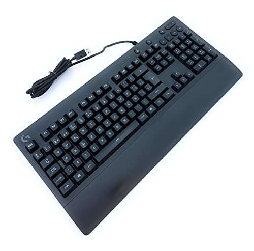 Logitech G213 Prodigy Gaming-Tastatur, RGB-Beleuchtung, Programmierbare G-Tasten, Multi-Media Bedienelemente, Integrierte Handballenauflage, Spritzwassergeschützt, Spanisches QWERTY-Layout - Schwarz von Logitech G