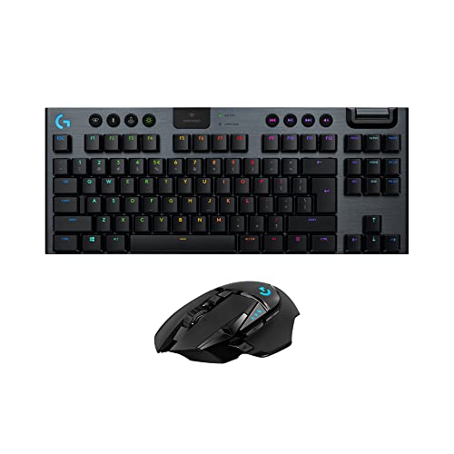 Logitech G502 LIGHTSPEED kabellose Gaming-Maus + G915 TKL LIGHTSPEED kabellose mechanische RGB-Gaming-Tastatur, HERO 25K, LIGHTSYNC RGB - Schwarz von Logitech G