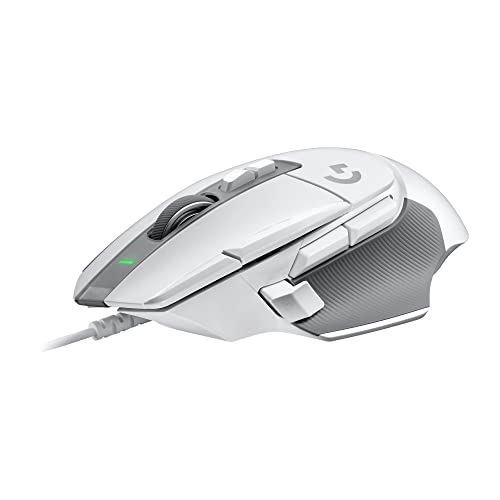 Logitech G502 X Kabelgebundene Gaming-Maus - LIGHTFORCE Hybrid optisch-mechanische Primärschalter, HERO 25K Gaming-Sensor, Kompatibel PC - macOS/Windows - Weiß von Logitech G