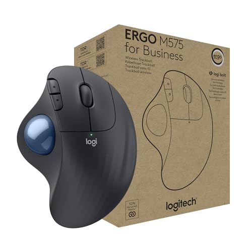 Logitech ERGO M575 For Business kabelloser Trackball – leichte Daumensteuerung, ergonomisches Design, gesichertes Logi Bolt, Bluetooth, weltweit zertifiziert, Windows/Mac/Chrome/Linux – Grafit Logitech ERGO M575 For Business kabelloser Trackball – leichte Daumensteuerung, ergonomisches Design, gesichertes Logi Bolt, Bluetooth, weltweit zertifiziert, Windows/Mac/Chrome/Linux – Grafit von Logitech