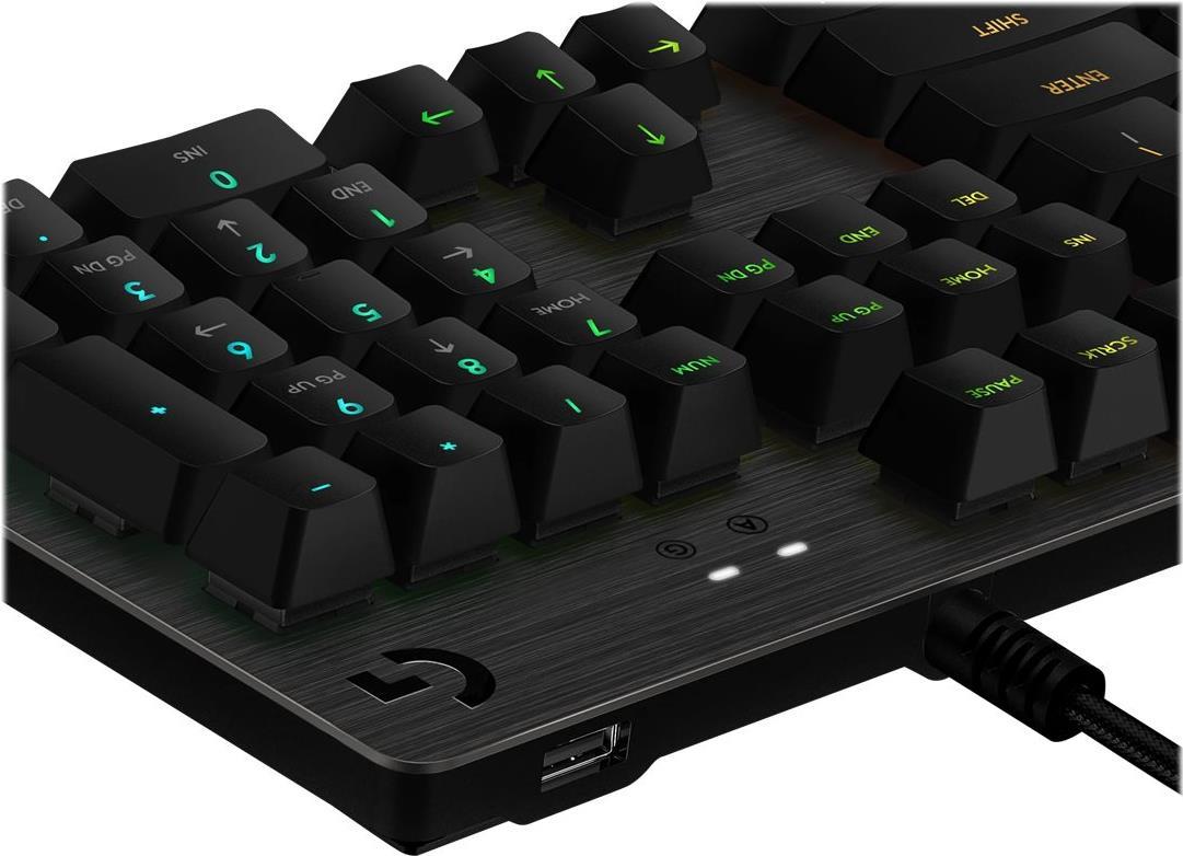 Logitech Gaming G512 - Tastatur - backlit - USB - US International - Tastenschalter: GX Brown Tactile - Kohle von Logitech