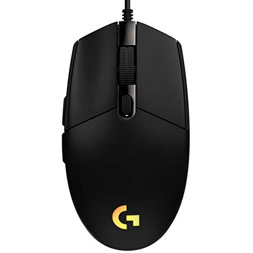 Logitech Gaming Mouse G102 LIGHTSYNC Maus für Rechtshänder, Optisch, 6 Tasten, kabelgebunden, USB, schwarz von Logitech