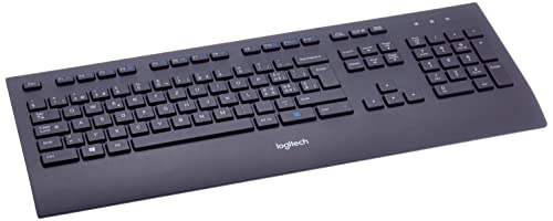 Logitech K280e Pro Kabelgebundene Business Tastatur für Windows, Linux und Chrome, USB-Anschluss, Handballenauflage, Spritzwassergeschützt, PC/Laptop, Schweizer QWERTZ-Layout - Schwarz, estándar von Logitech