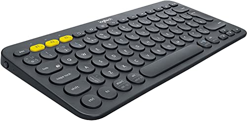 Logitech K380 Kabellose Bluetooth-Tastatur, Multi-Device & Easy-Switch Feature, Windows- und Apple-Shortcuts, PC/Mac/Tablet/Handy/Apple iOS+TV, UK QWERTY-Layout - Grafit von Logitech