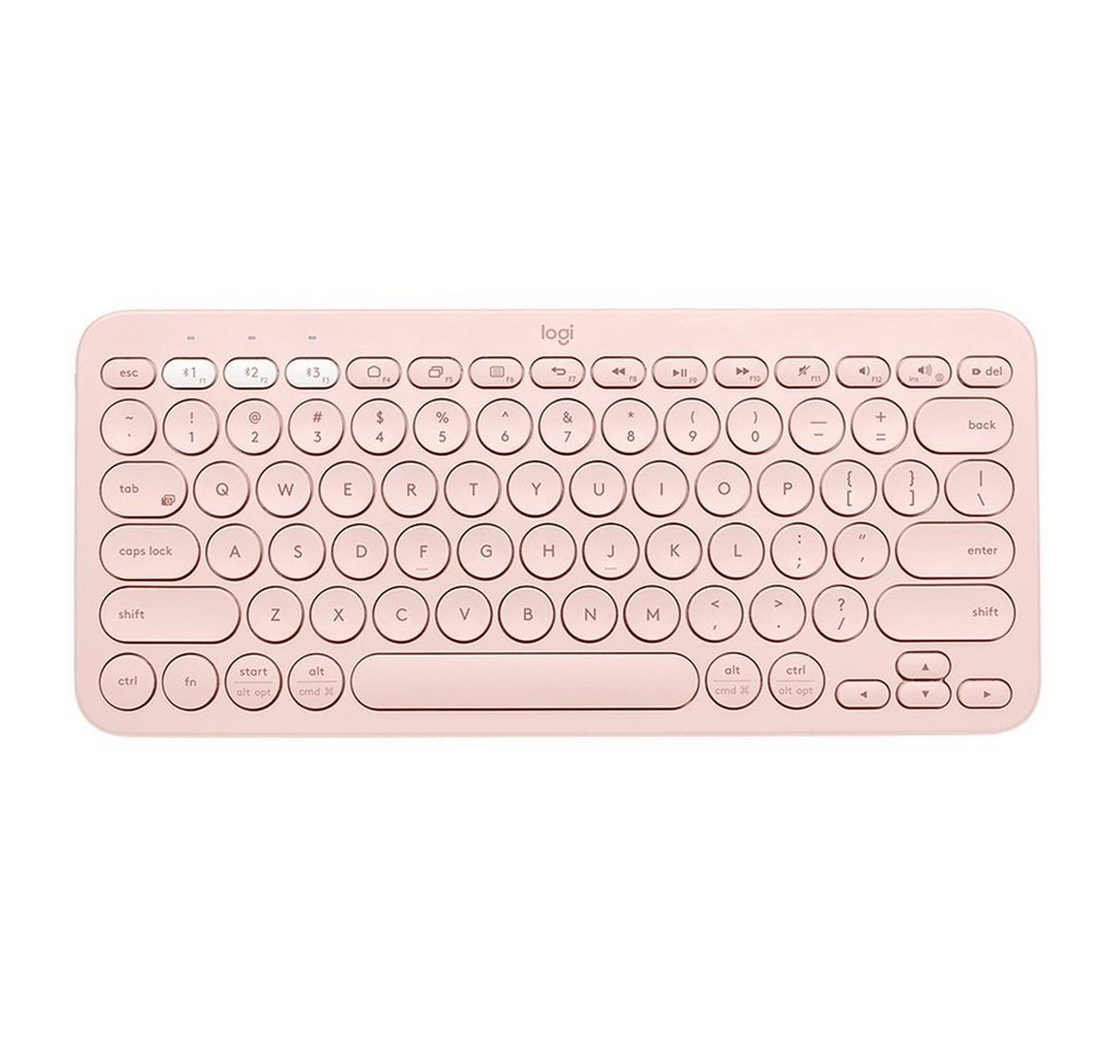 Logitech K380 Multi-Device Tastatur Bluetooth QWERTZ Deutsch Pink Tastatur von Logitech