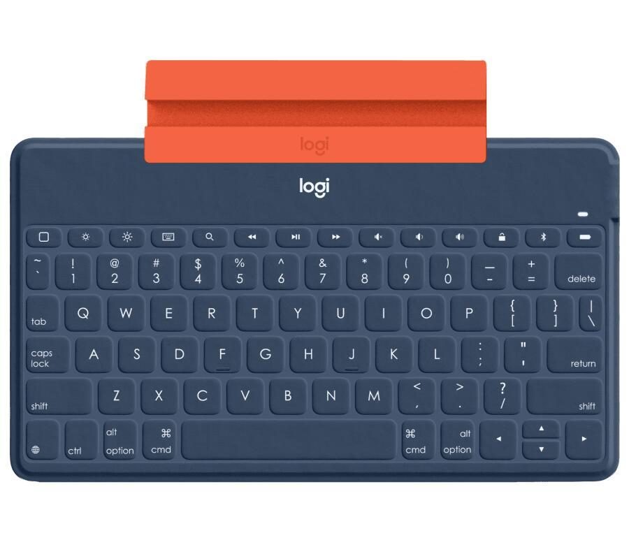 Logitech Keys-to-go Bluetooth-Tastatur mit iPhone-Halterung classic blue von Logitech