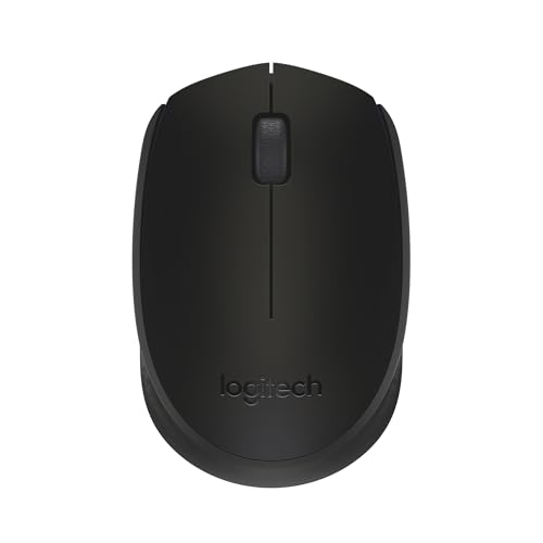 Logitech M171 Kabellose Maus, 2.4 GHz Verbindung via USB-Empfänger, Optischer Sensor, 12-Monate Akkulaufzeit, Für Links- und Rechtshänder, 3 Tasten, PC/Mac - Schwarz von Logitech