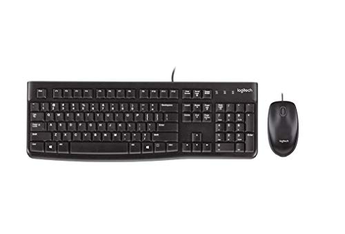 Logitech MK120 Kabelgebundenes Tastatur-Maus-Set, Optische Maus, USB-Anschluss, PC/Laptop, Hebräisches Layout - Schwarz von Logitech