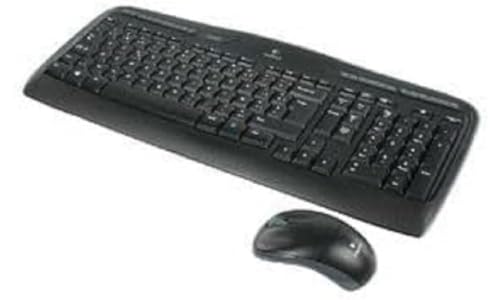 Logitech MK330 Kabelloses Tastatur-Maus-Set, 2.4 GHz Verbindung via Unifying USB-Empfänger, 4 programmierbare G-Tasten, 12 bis 24-Monate Batterielaufzeit, PC/Laptop, Belgisches AZERTY-Layout - Schwarz von Logitech