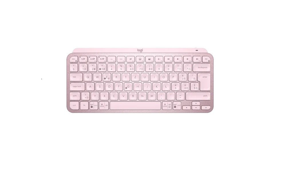 Logitech MX Keys Mini Kabellose Tastatur Bluetooth, Schweizer QWERTZ -ROSA PC-Tastatur von Logitech