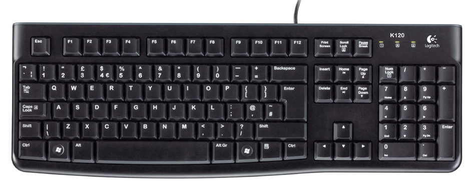 Logitech Tastatur K120, kabelgebunden, USB-Anschluss von Logitech