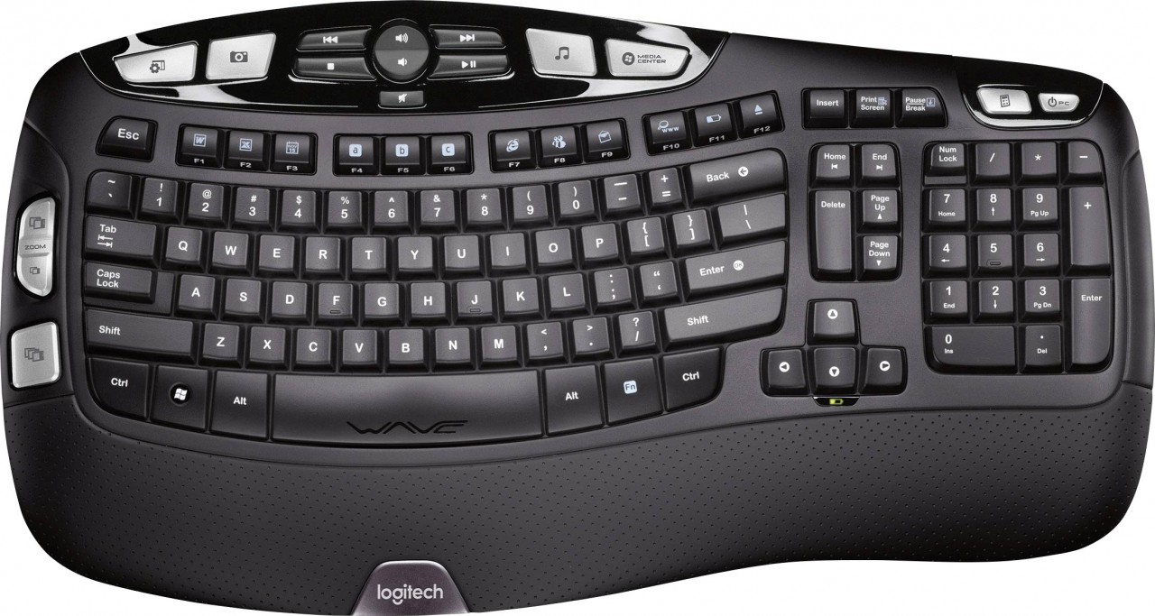 Logitech Tastatur K350, Wireless, Unifying, schwarz DE, Business von Logitech