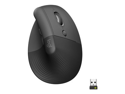 Logitech Wireless Mouse Lift Ergonomic black retail von Logitech