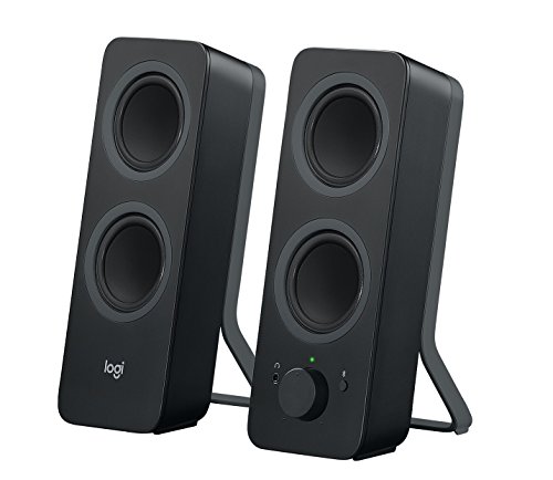 Logitech Z207 Kabellose PC-Lautsprecher, Bluetooth, Stereo Sound, 10 Watt Spitzenleistung, 3.5 mm Eingang, Kopfhörerbuchse, Easy-Switch Feature, EU Stecker, PC/TV/Tablet/Handy - Schwarz von Logitech