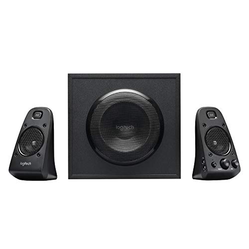 Logitech Z623 Lautsprecher-System mit Subwoofer, Satter Bass, 400 Watt Spitzenleistung, THX-Zertifiziert, 3,5 mm & Cinch-Eingänge, Multi-Device, UK Stecker - Schwarz von Logitech