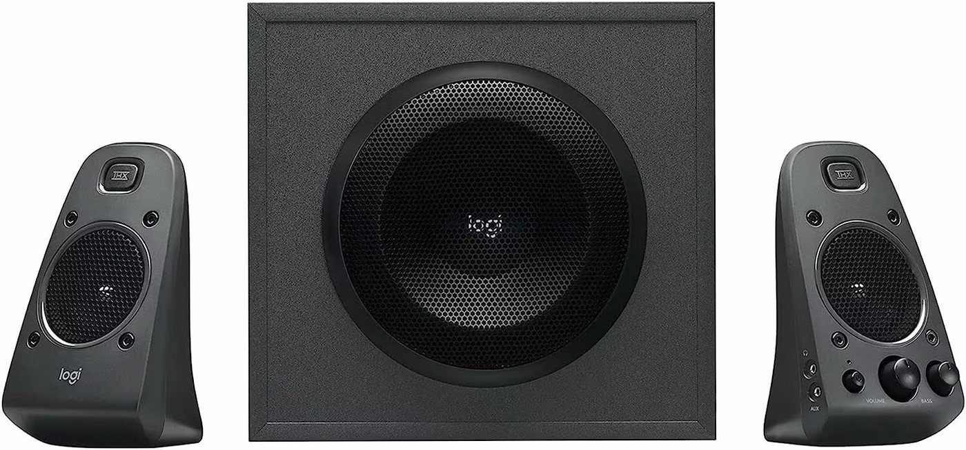 Logitech Z625 Lautsprechersystem Soundsystem + Subwoofer TV PC PS4 Blu-Ray PC-Lautsprecher 2.1 (kabelgebunden, 400 W, THX-Zertifizierung für hochwertigen Klang) von Logitech